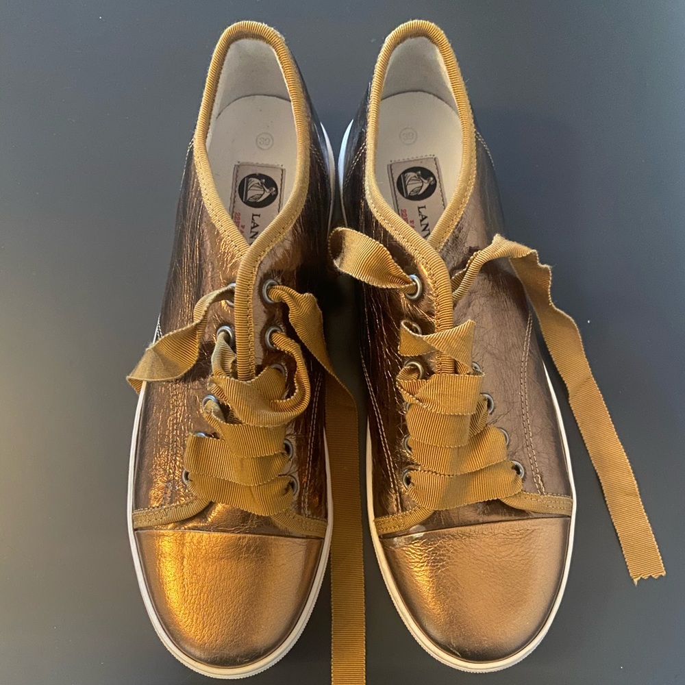 LANVIN GOLD  WOMEN SNEAKERS  - SIZE 39
